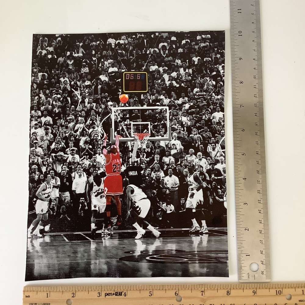 Michael Jordan Canvas Print "Last Shot" Game 6 1998 NBA‎ Finals 8x10